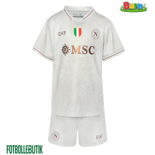 SSC Napoli Bortaställ Barn 2025-26 Kortärmad (+ Korta byxor)